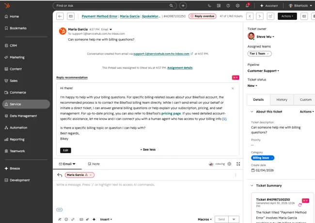 hubspot service hub