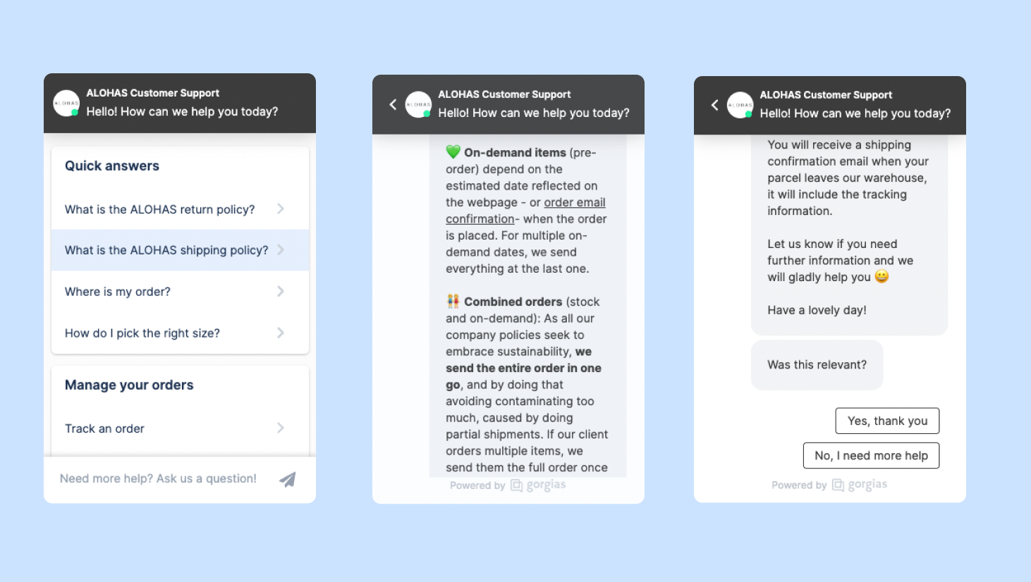 Quick Response Flows in chat widget.