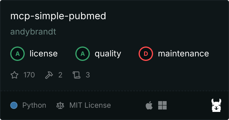 mcp-simple-pubmed MCP server