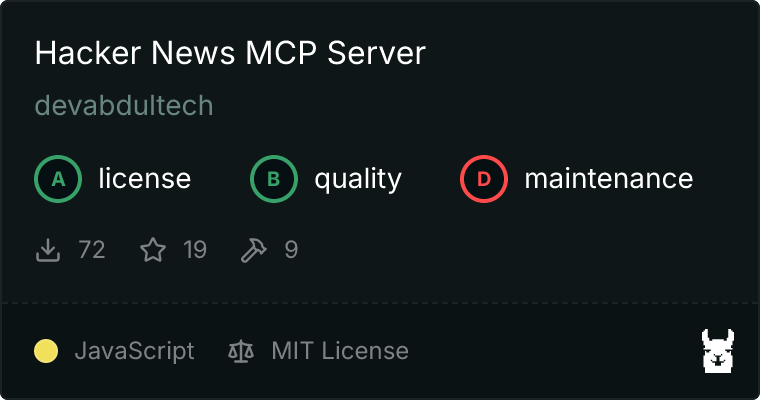 Hacker News Server MCP server