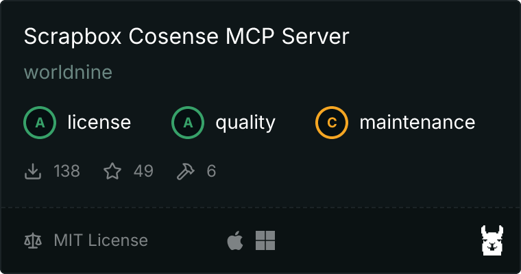 Scrapbox Cosense Server MCP server