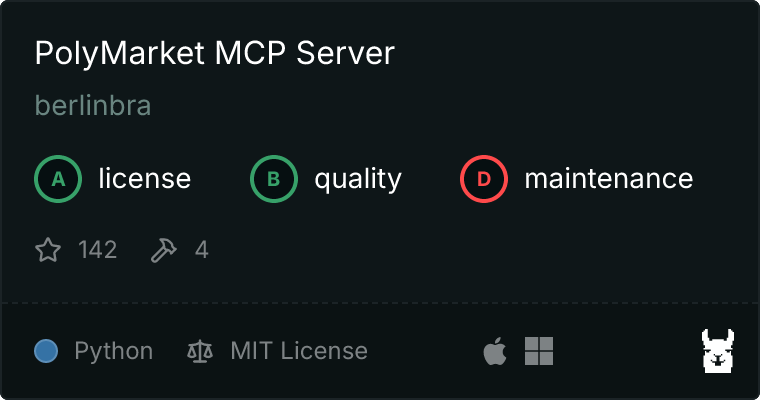 PolyMarket Server MCP server