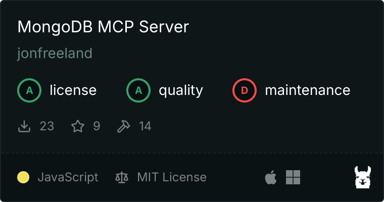 MongoDB Server MCP server
