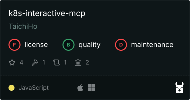 k8s-interactive-mcp MCP server