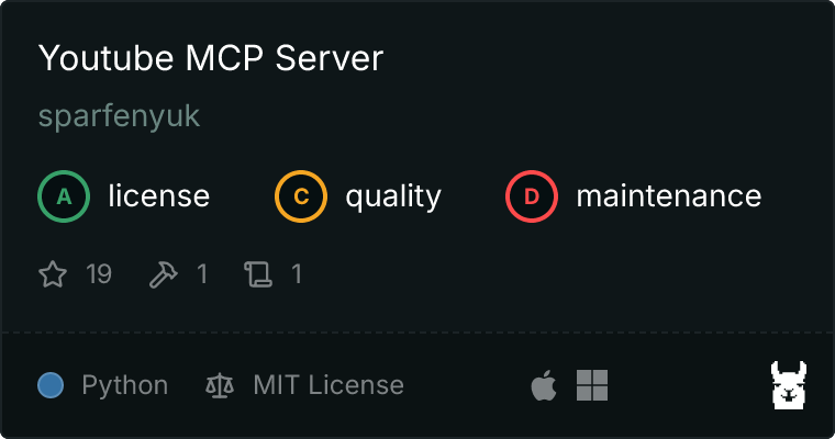 Youtube Server MCP server