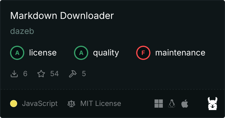 Markdown Downloader MCP server