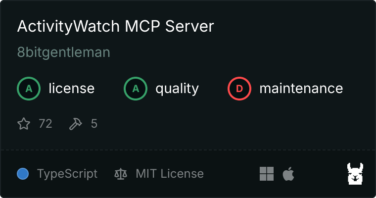 ActivityWatch Server MCP server