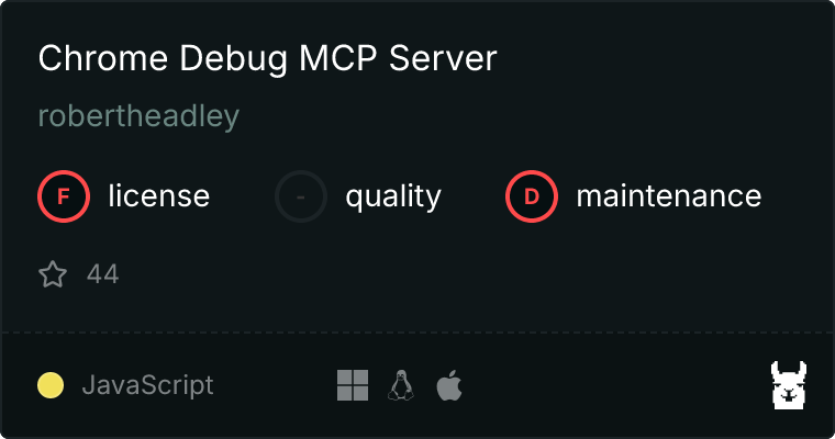 Chrome Debug Server MCP server