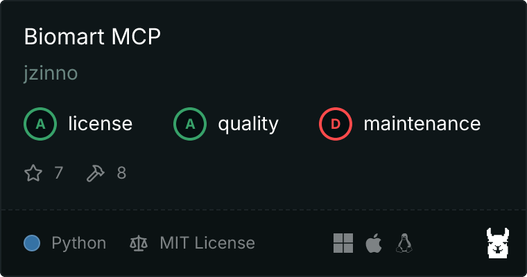 Biomart MCP server