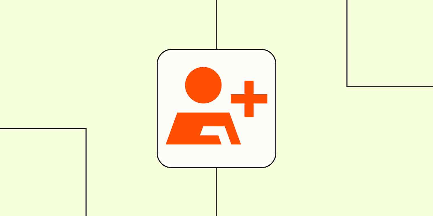 Hero image with an icon of a person (profile)