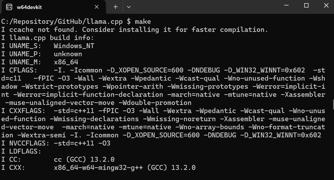 running the make file to install necessary packages