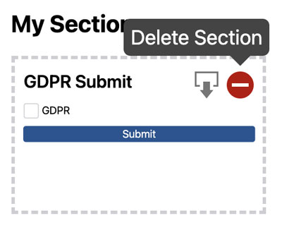 WS Form PRO - Section Library - Delete Section